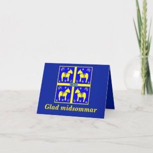 Invitation design scandinave, Personnalisé Glad midsommar