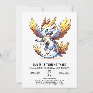 Invitation Design Simple Dragon Anniversaire