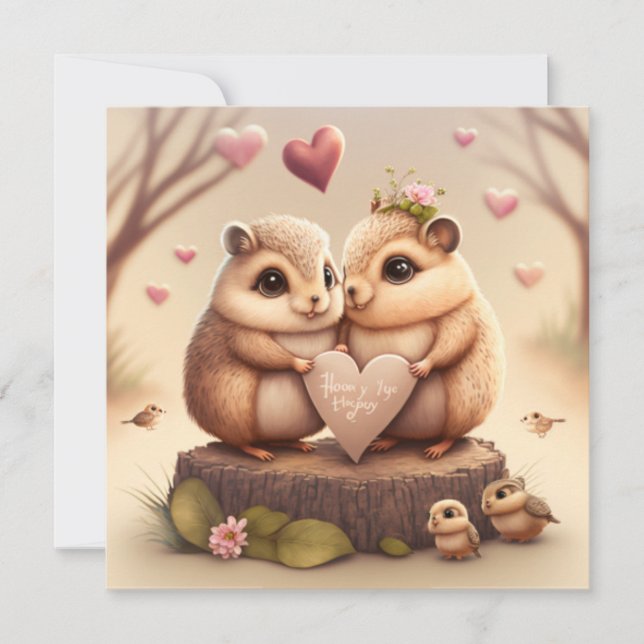 Invitation Dessin animé de petits ours mignons (Devant)