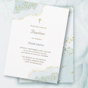 Invitation dessin aquarelle baptême
