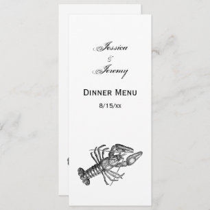 Invitation Dessin de homard vintage no 1
