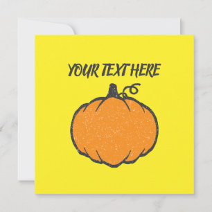 Invitation Dessin de style Vintage Citrouille de vacances