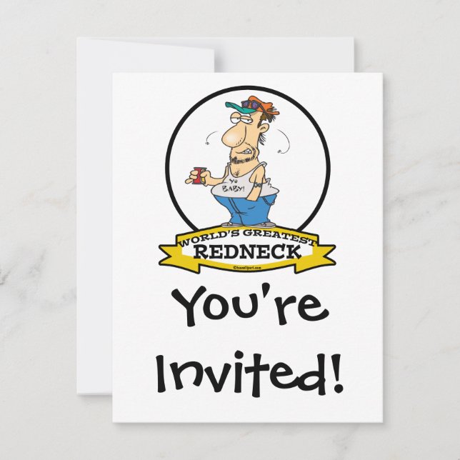 INVITATION DESSIN DE WORLDS GREATEMENT REDNECK II (Devant)