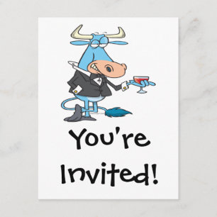 Invitation dessin humoristique sophistiqué