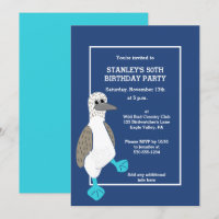 Dessin personnalisé Bleu Pied Booby Party