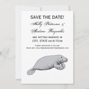 Invitation Dessin Vintage de Lamantin