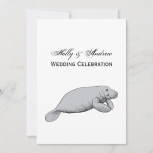 Invitation Dessin vintage Manate