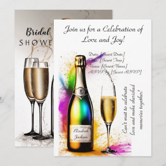 Invitation Dessiner l'élégance de la douche nuptiale