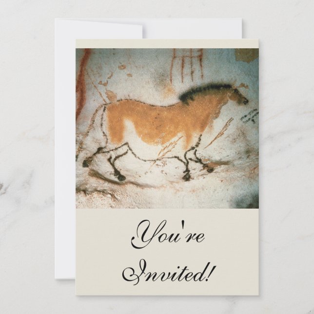 Invitation Dessins de grotte Lascaux (Devant)