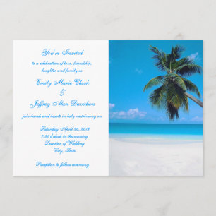 Invitation Destination Beach Wedding Customized