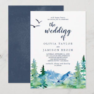 Invitation Destination Des Montagnes Rocheuses Le Mariage De