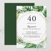 Destination géométrique Tropical 40th Birthday Par