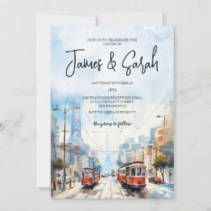 Invitation Destination Mariage du paysage de San Francisco