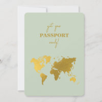 Destination Mariage Monde Passport Sage Vert Or