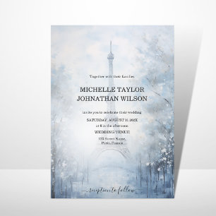 Invitation Destination Mariage Paris Tour Eiffel Hiver