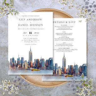 Invitation Destination Skyline New York Tout en un Mariage