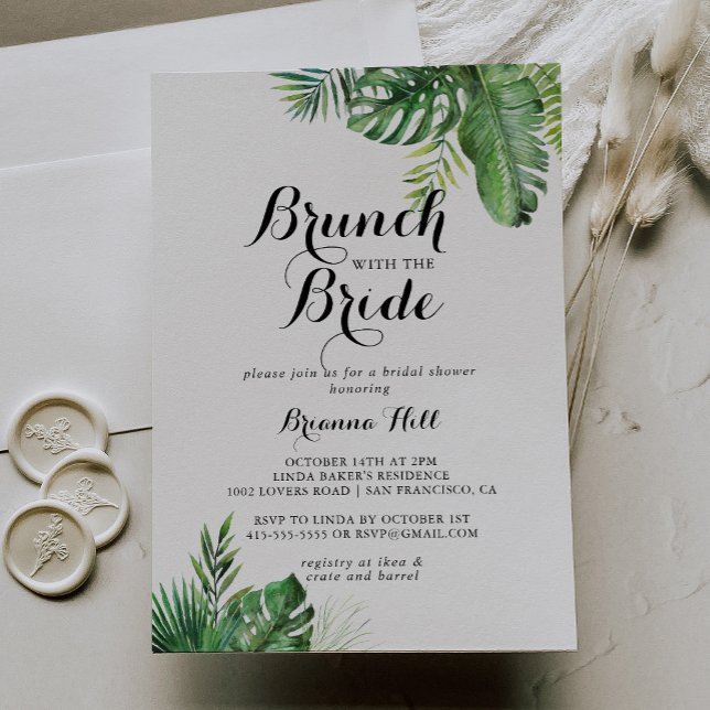 Invitation Destination Tropical Brunch avec la douche de mari (Créateur téléchargé)