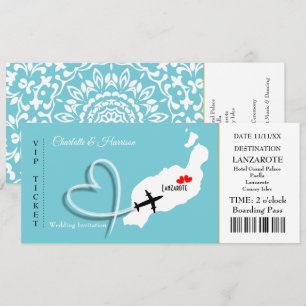 Invitation Destination tropicale Lanzarote Espagne Plage Mari