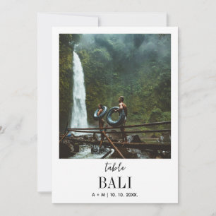 Invitation Destination Voyage Photo Élégant Mariage moderne