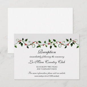 Invitation Détail de Réception de Mariage aux Baies Rouges de