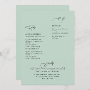 Invitation Détail Mariage Sage