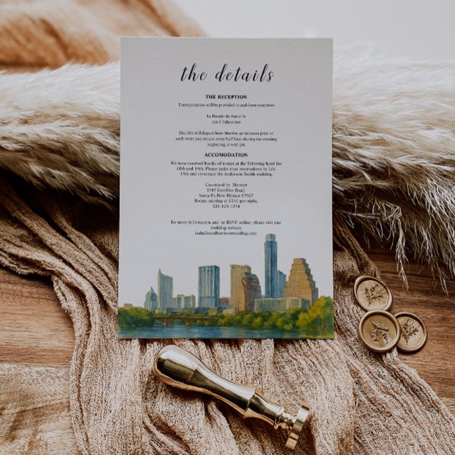 Invitation Details  Card- AUSTIN TEXAS DETAILS (Créateur téléchargé)