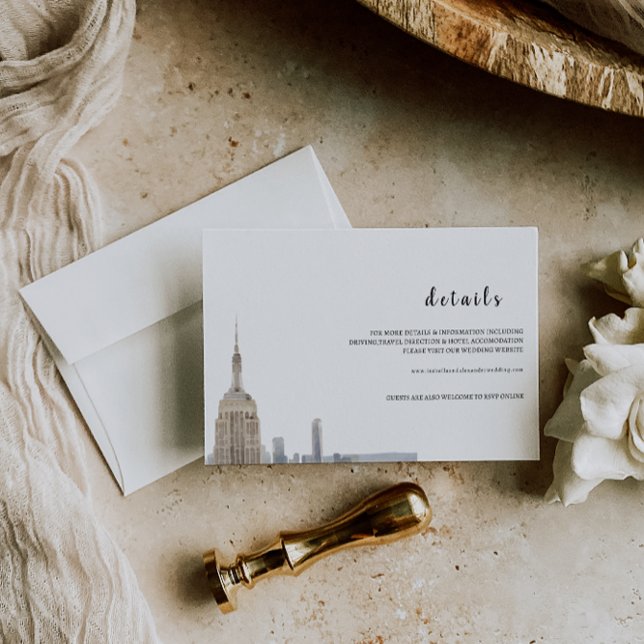 Invitation  Details Card - NYC (Créateur téléchargé)