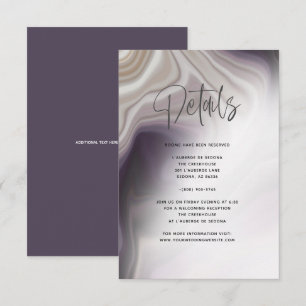 Invitation Détails d'Agate prune poussiéreuse 