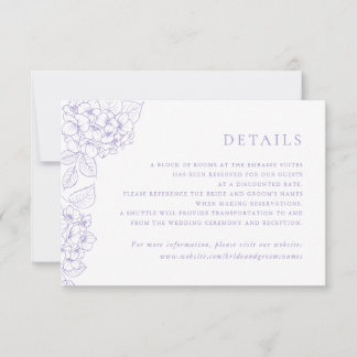 Invitation Détails de carton d'invitation de mariage élégant 