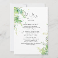 Détails de mariage de feuillage élégant 2 hôtels