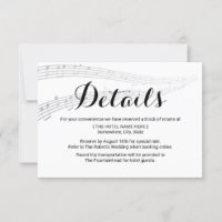 Détails de mariage de musique élégante Hébergement