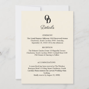 Invitation Détails de mariage floral pastel romantique de jar