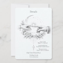 Détails de mariage romantique à main minimaliste
