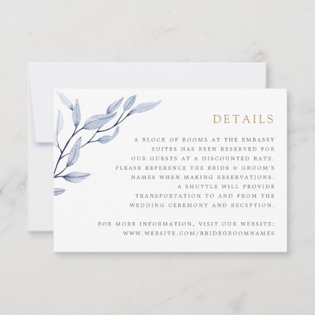 Invitation Détails du cadre de Feuilles Floral Géométrique Or (Devant)