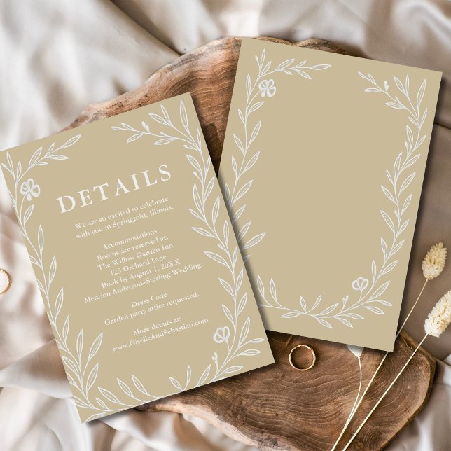 Invitation Détails du Mariage botanique (Créateur téléchargé)