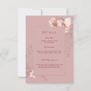 Invitation Détails du tracé Tropical Pink