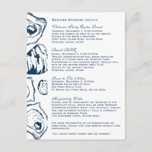 Invitation Détails du week-end de mariage pour l'option CD 2.