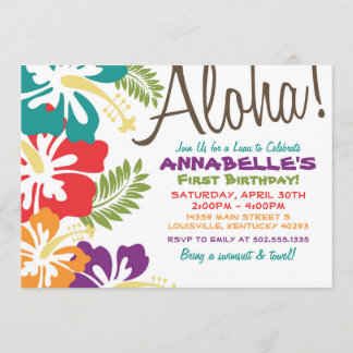 Invitation d'été de Luau Hawaiian