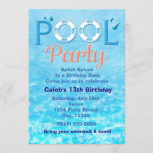Invitation d'été de typographie d'anniversaire de