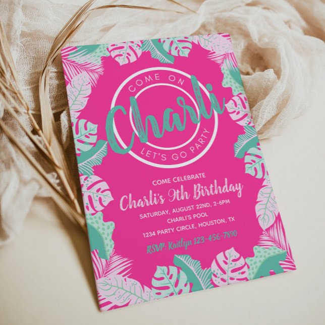 Invitation d'été | Invitation de la fête du pool (Créateur téléchargé)