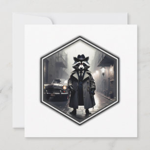 Invitation Détective privé Roscoe Raccoon