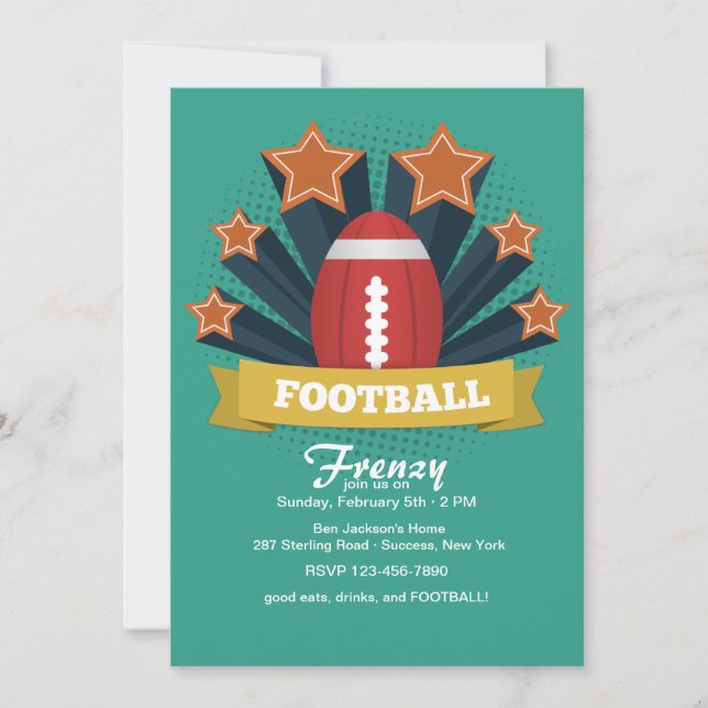 Invitation d'étoiles de football (Devant)