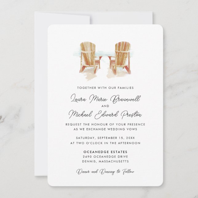 Invitation Deux Adirondack Chaises Adirondack Adicouleur Mari (Devant)