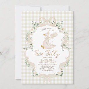 Invitation Deux ans de la Oie Folle Beige Arc Fille 2e Annive