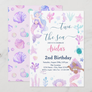 Invitation Deux ans pour les Mermaids Pool Party 2ème Anniver