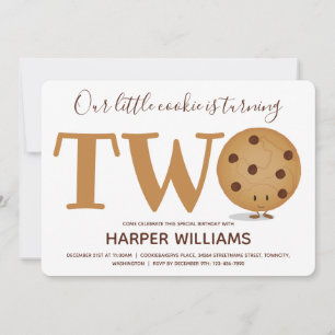 Invitation Deux biscuits 2e anniversaire