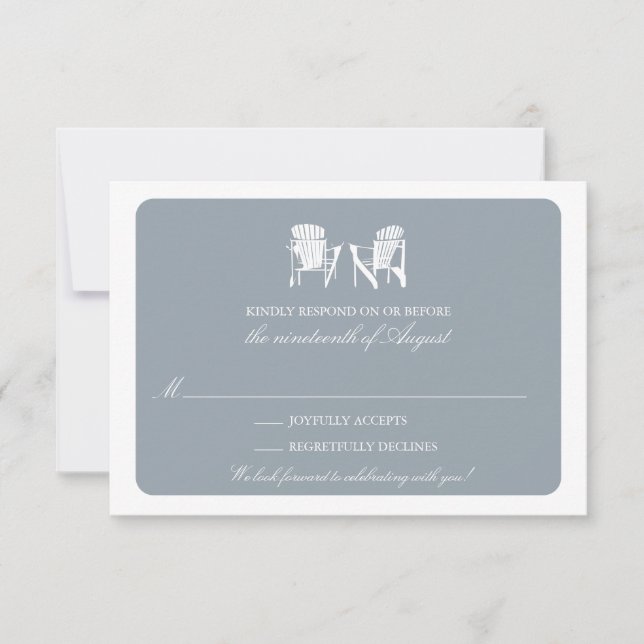 Invitation Deux chaires Adirondack RSVP (Devant)