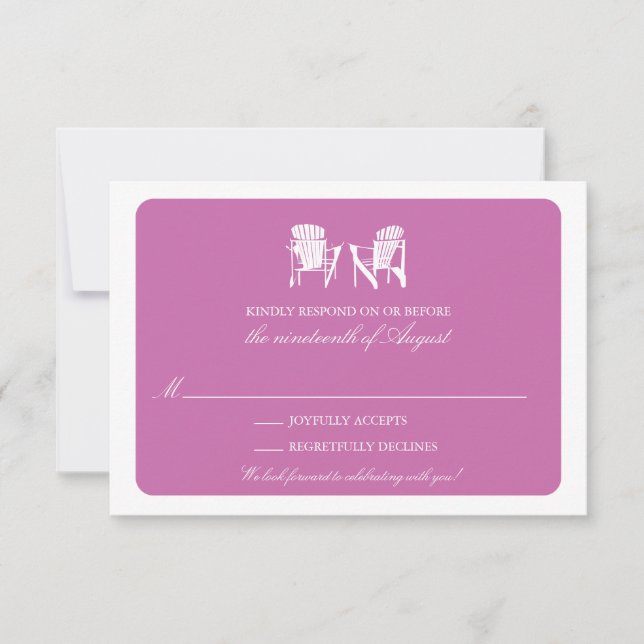 Invitation Deux chaires Adirondack RSVP (Devant)