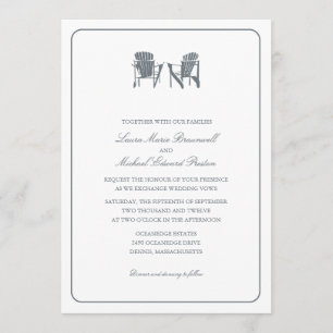 Invitation Deux chaises Adirondack Mariage