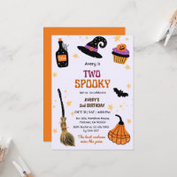 Deux chapeau de sorcière effrayant balai Halloween